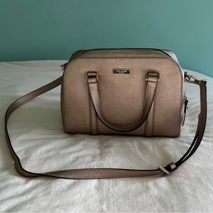Kate Spade leather rose gold crossbody purse in great condition
